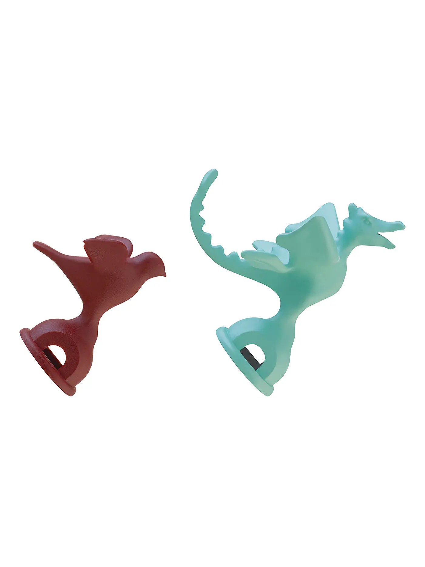 ALESSI | Flöten 2er Set für Wasserkessel Hellgruen Rot | 
